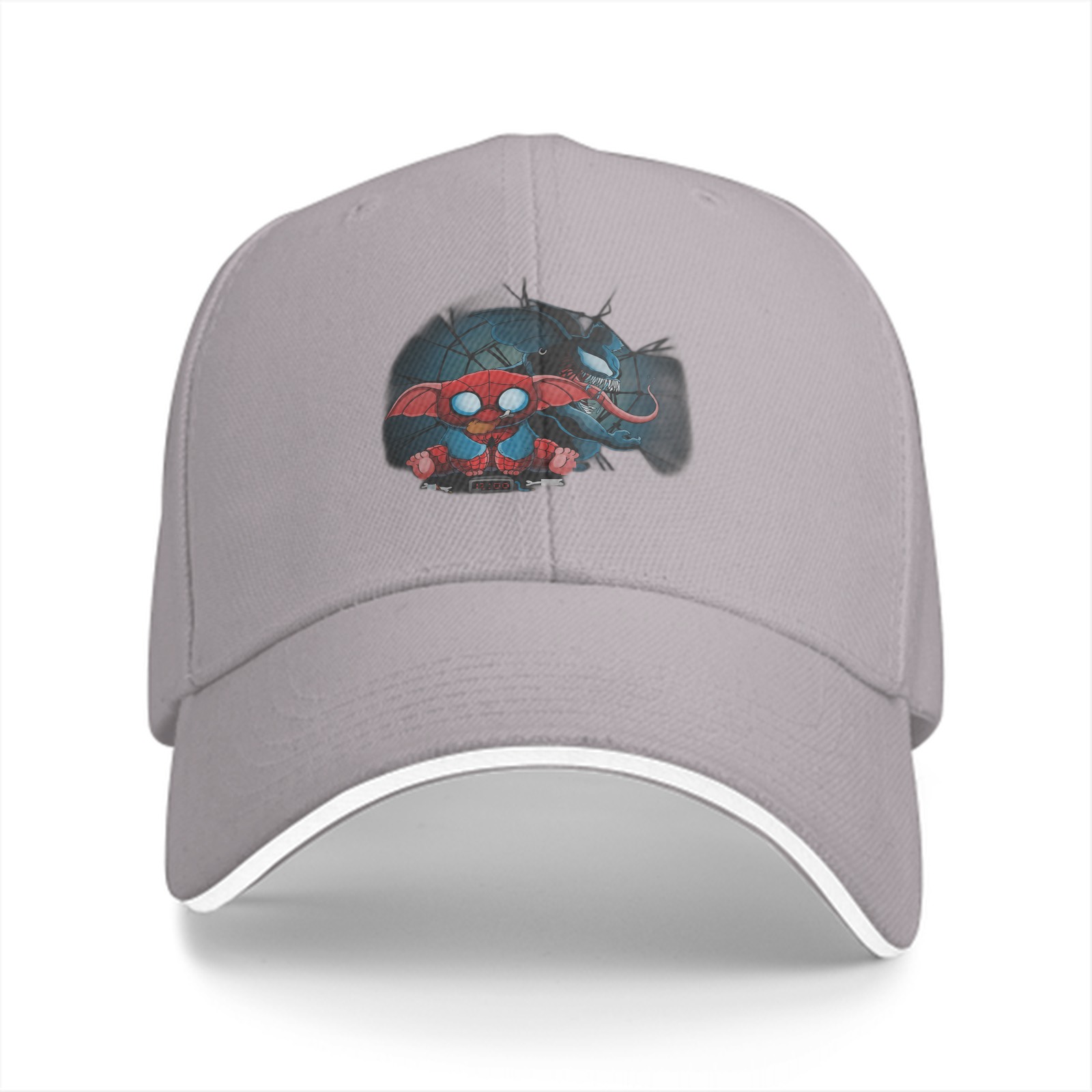 Black baseball cap with Stitch Spider-Man and Venom graphic