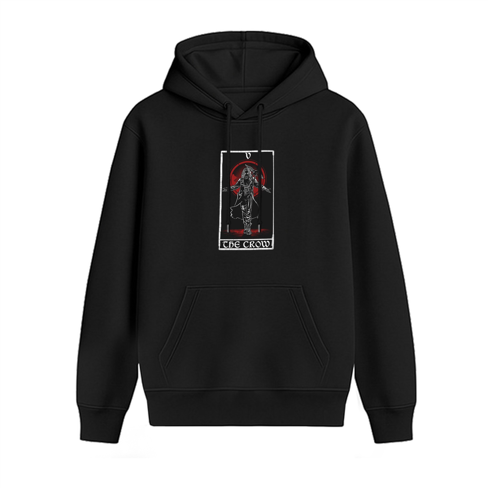 The Crow Tarot Card Graphic Black Hoodie