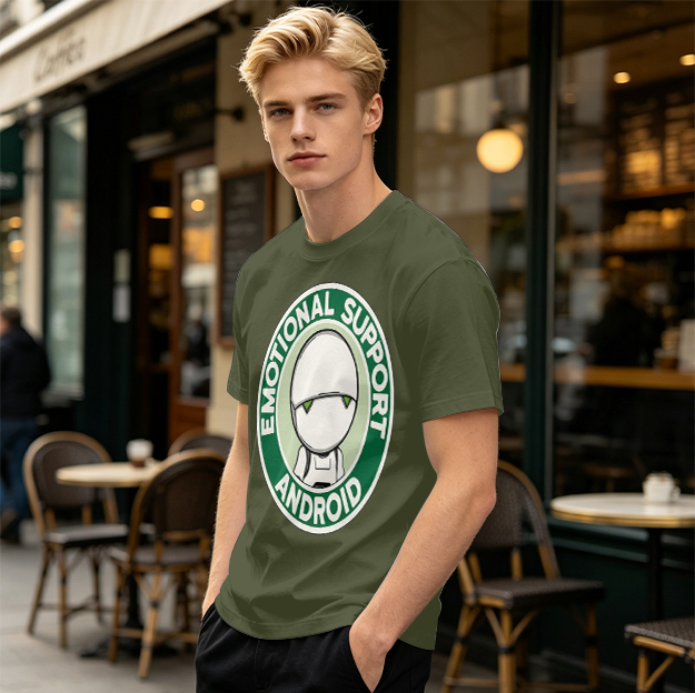 Emotional Support Android Graphic T-Shirt