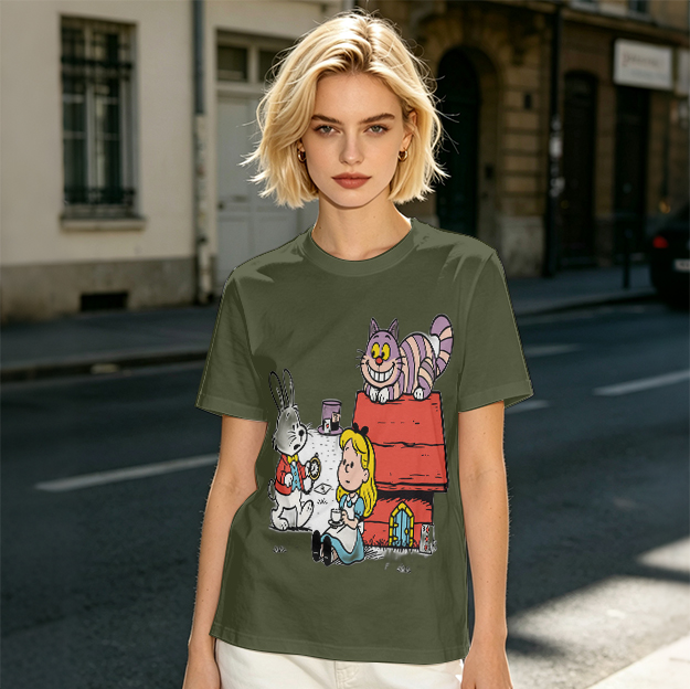 Alice in Wonderland Characters Graphic Tee for Fans