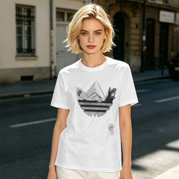 Olive T-Shirt With Abstract Graphic Print Design