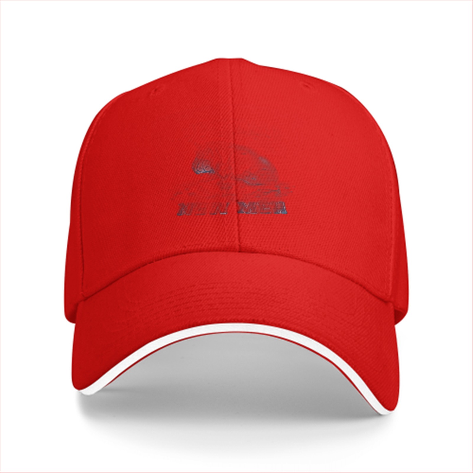 Black baseball cap with subtle dark graphic design
