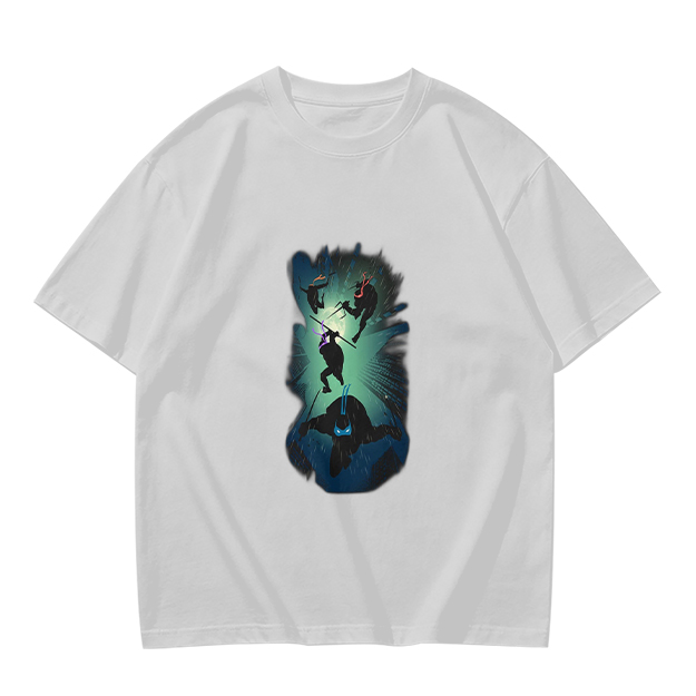 Olive T-Shirt With Climbing Cave Silhouette Graphic