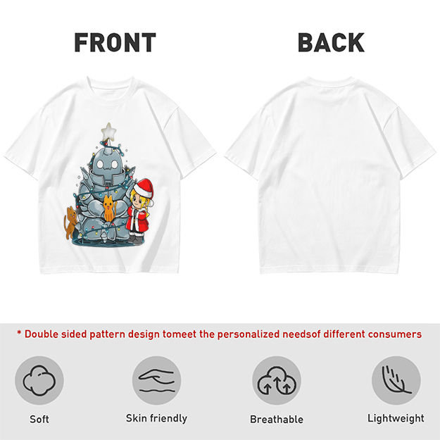Fullmetal Alchemist Christmas Anime Graphic T-Shirt