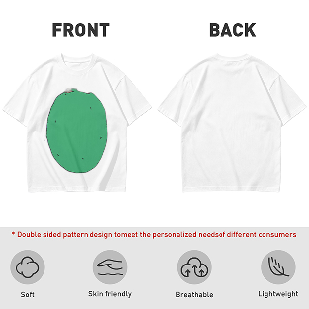 Olive Green T-Shirt With Simple Green Oval Graphic Print