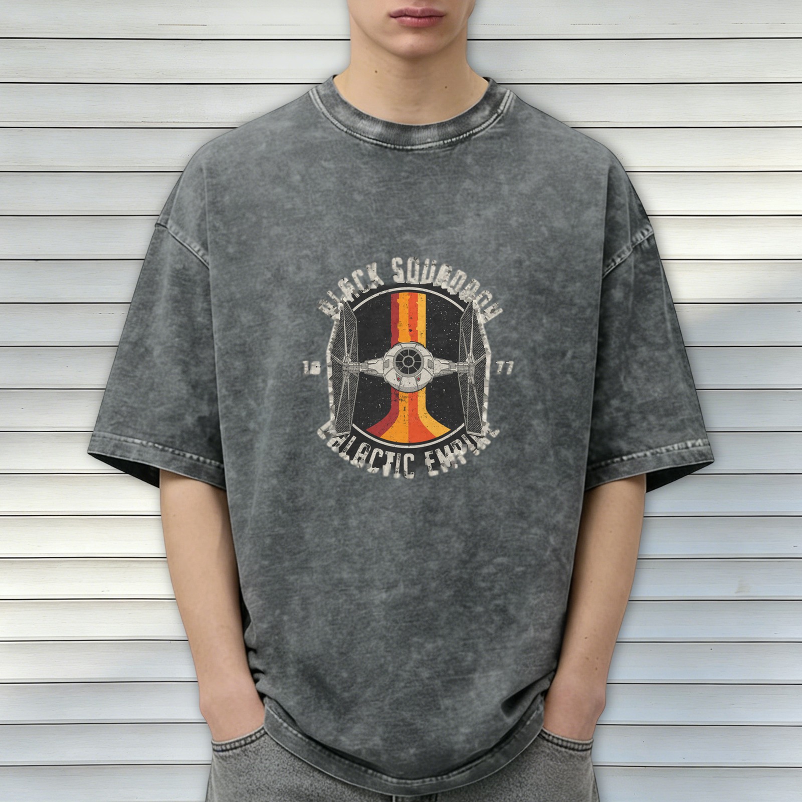 Star Wars Black Squadron Galactic Empire TIE Fighter Vintage Wash T-Shirt