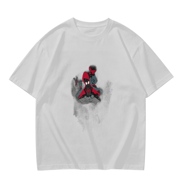 Olive Green T-Shirt with Spider-Man Into the Spider-Verse Graphic