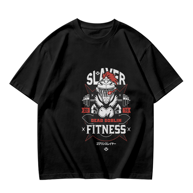 Goblin Slayer Fitness Themed Olive Graphic T-Shirt