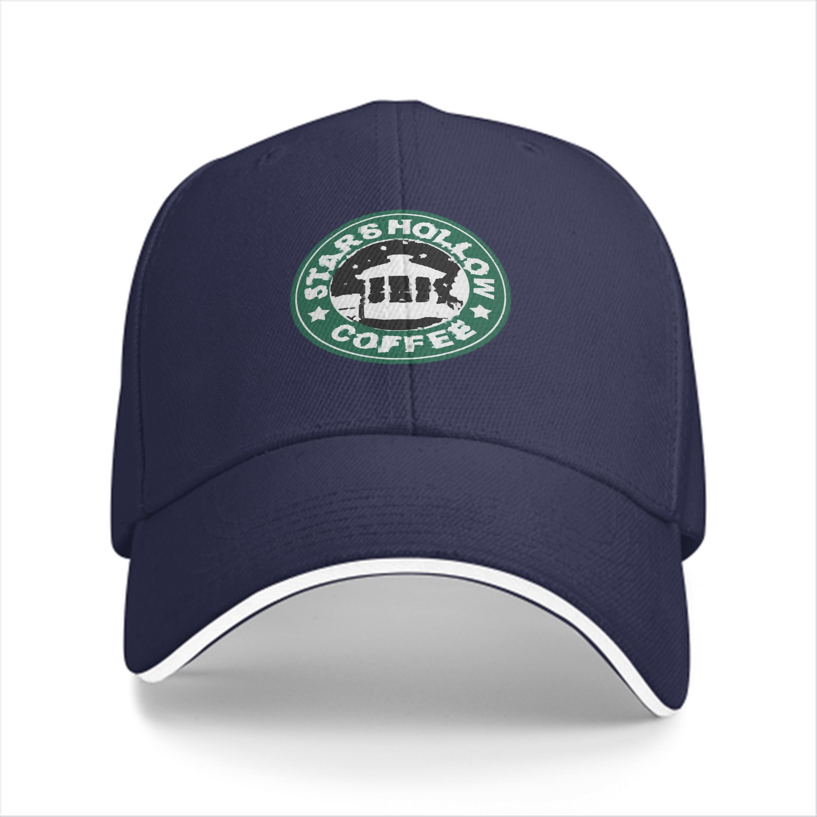 Black Baseball Cap With Stars Hollow Coffee Logo