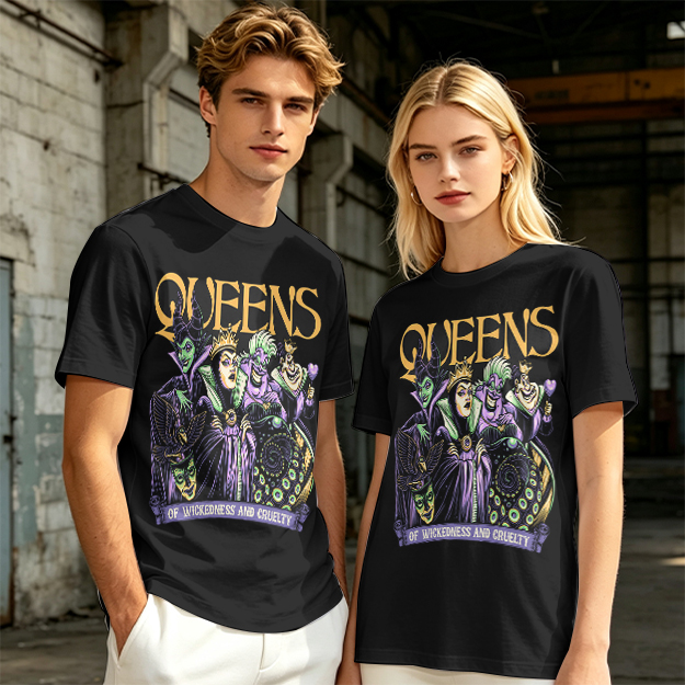 Queens of Wickedness and Cruelty Disney Villains Graphic T-Shirt
