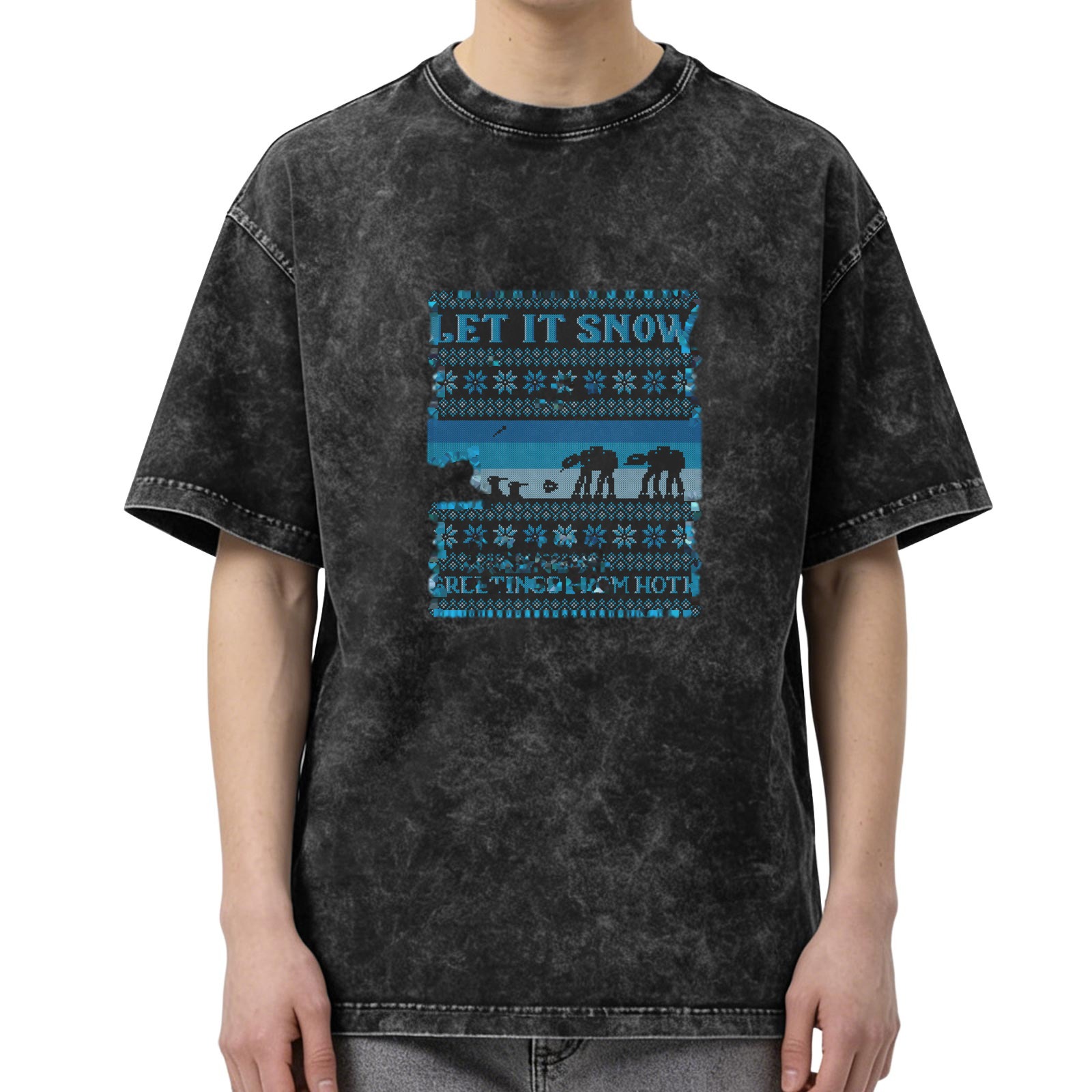 Star Wars Let It Snow Hoth Ugly Christmas Sweater Style T-Shirt