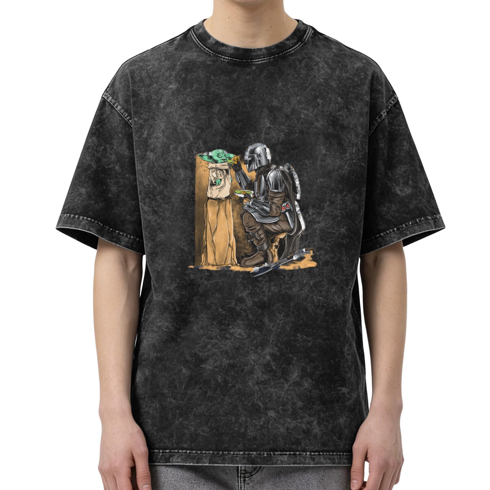 Star Wars The Mandalorian & Grogu Graphic Vintage Wash T-shirt