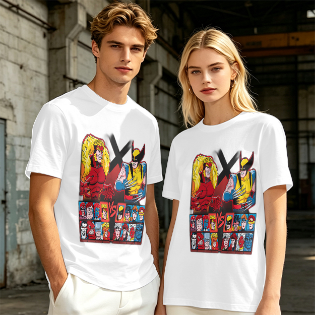 X-Men Wolverine vs Sabretooth Graphic T-Shirt