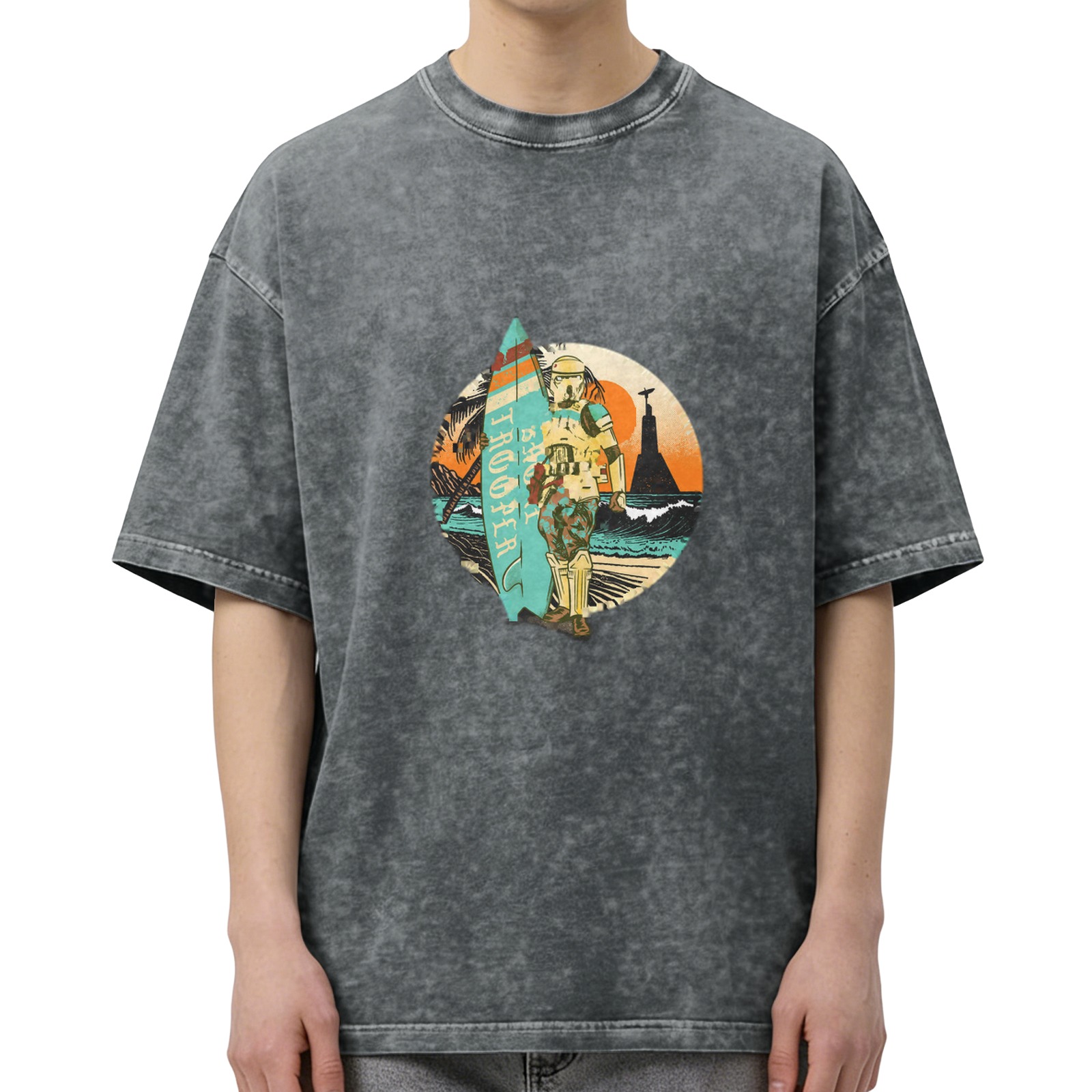 Vintage Stormtrooper Surf Beach Graphic T-Shirt