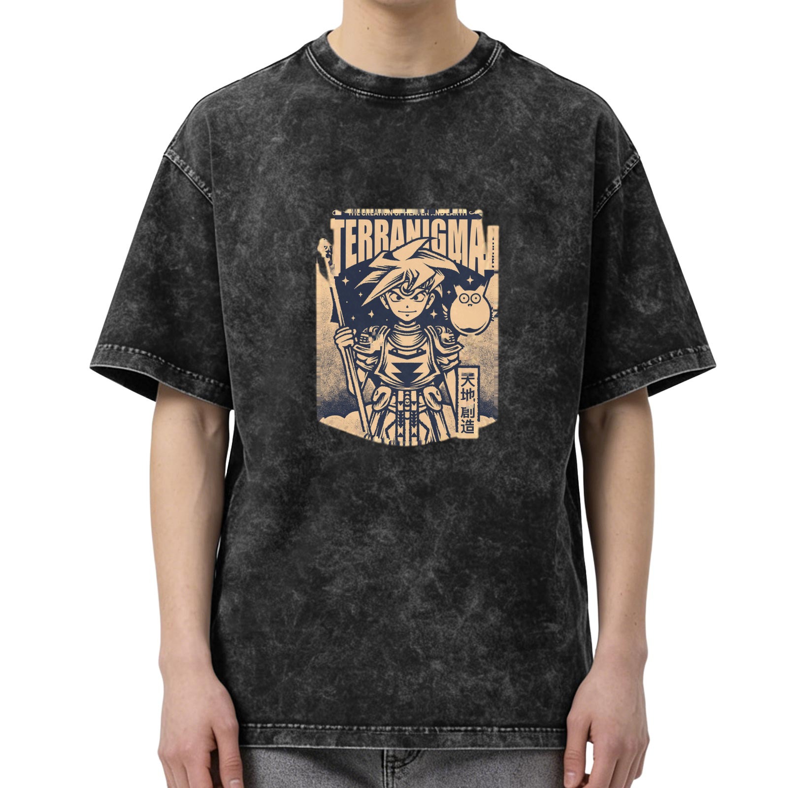 Terranigma Anime Graphic Vintage Wash T-Shirt