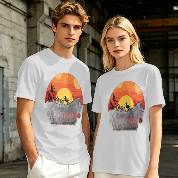 Arrakis Public Transport Sandworm Sunset Silhouette T-Shirt
