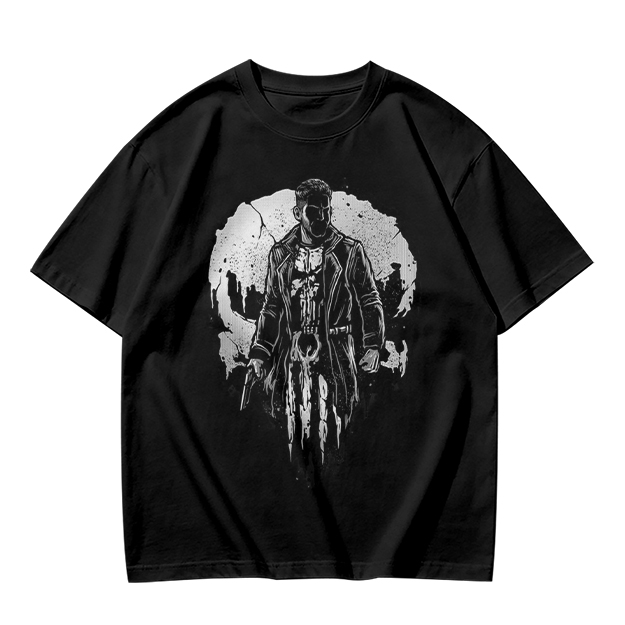 Olive T-Shirt With Punisher Skull Warrior Graphic Print