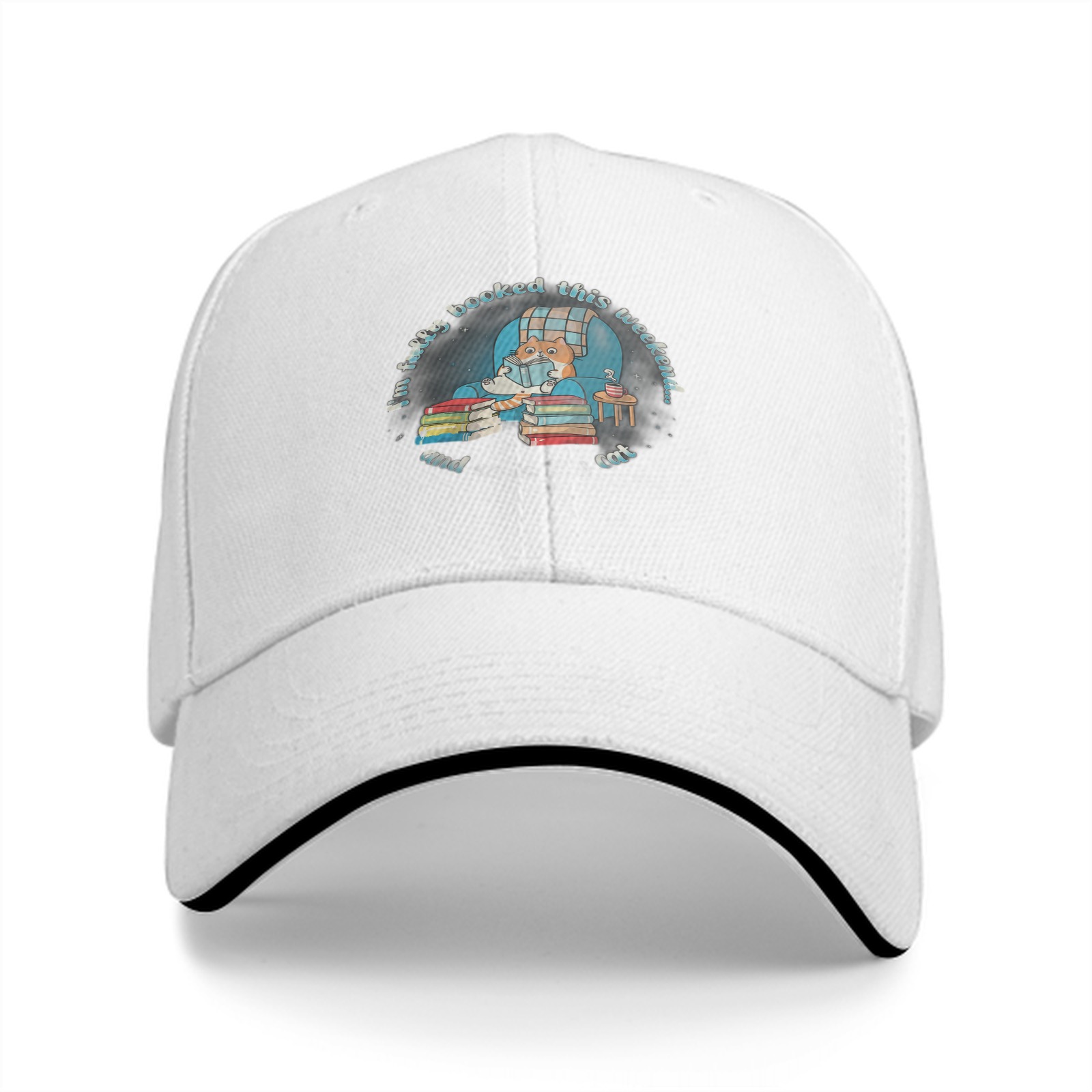 I'm Fully Booked This Weekend Cat Reading Baseball Cap