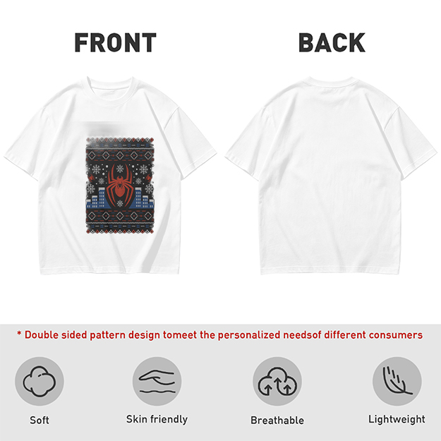 Olive T-Shirt with Spider-Man Christmas Holiday Print