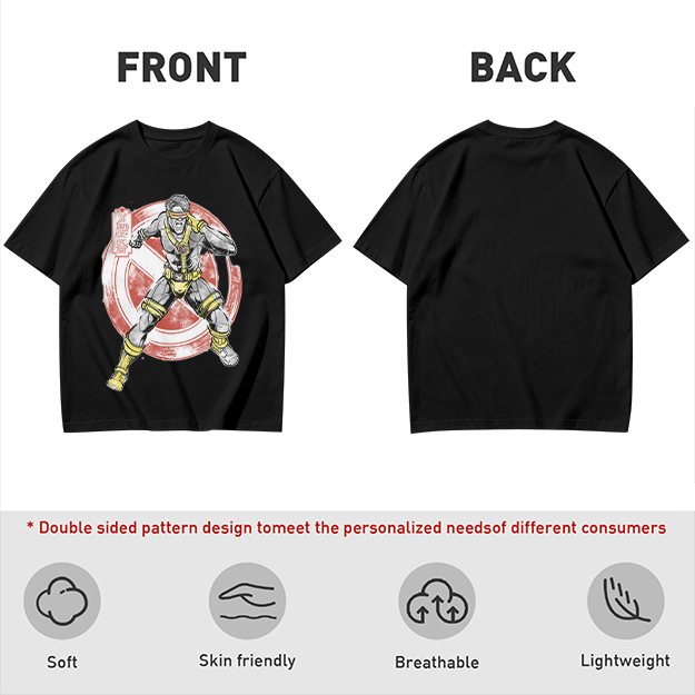 Olive T-shirt with Cyclops X-Men Superhero Graphic Print