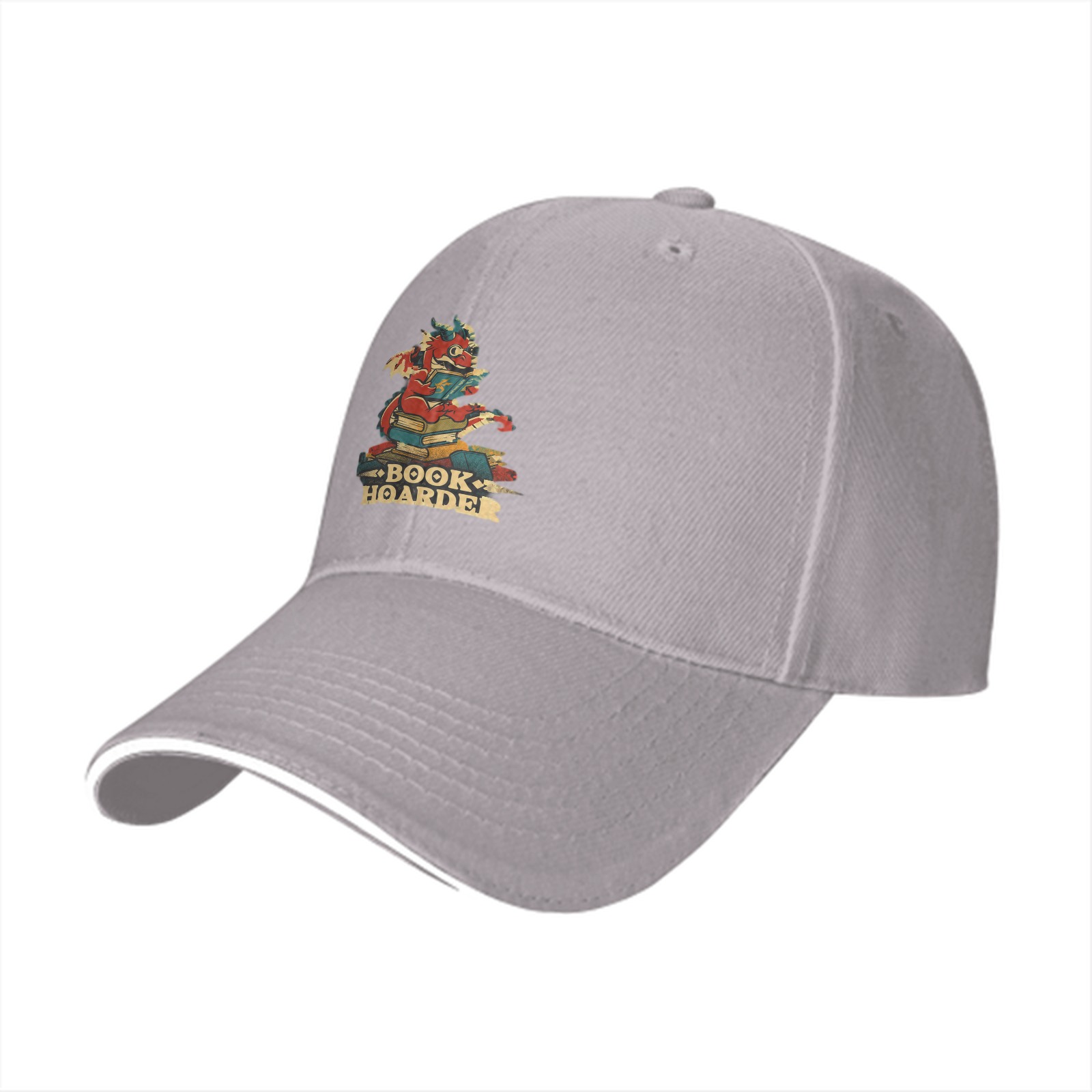 Book Hoarder Dragon Baseball Cap for Book Lovers
