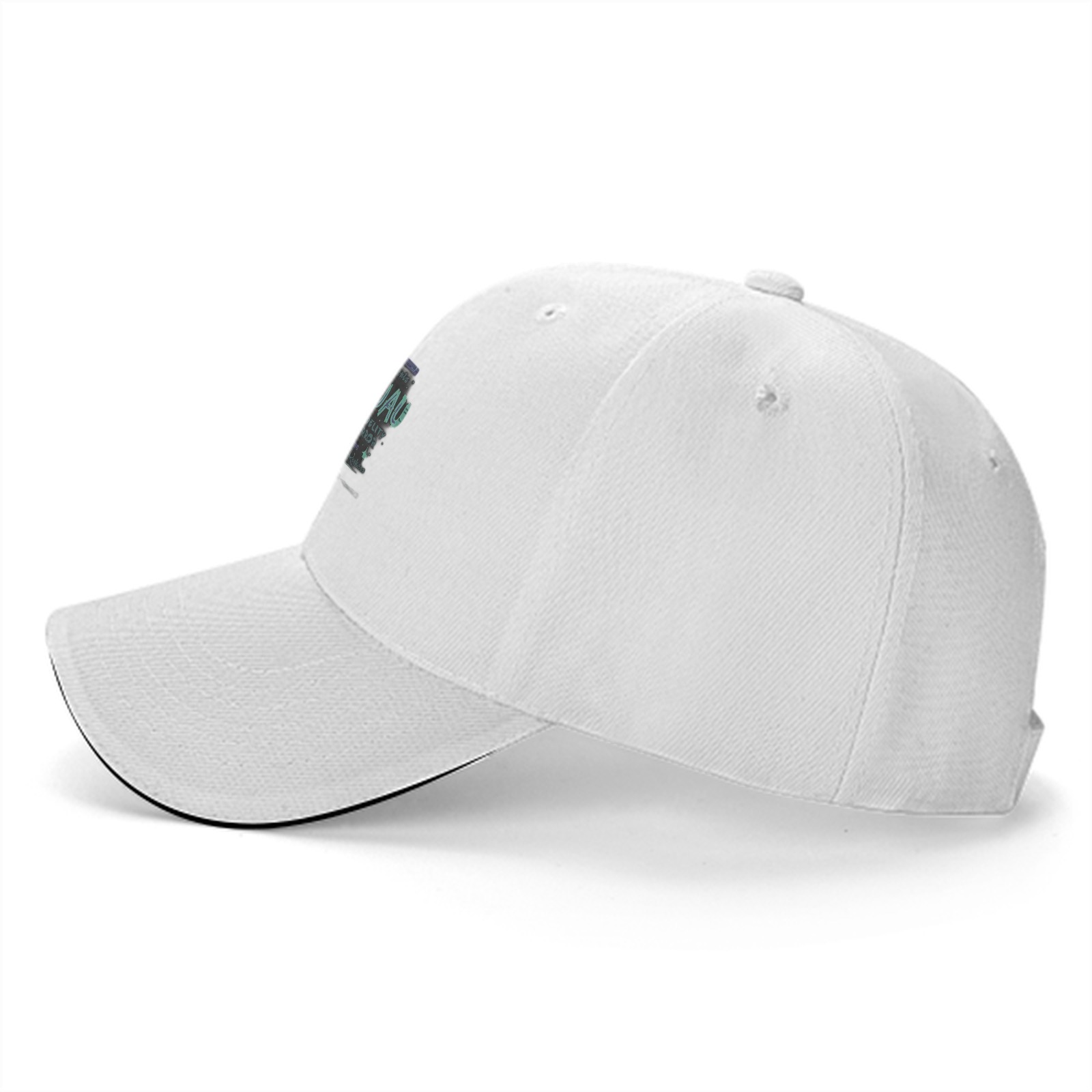 Black baseball cap with Cthuluau tiki monster graphic print