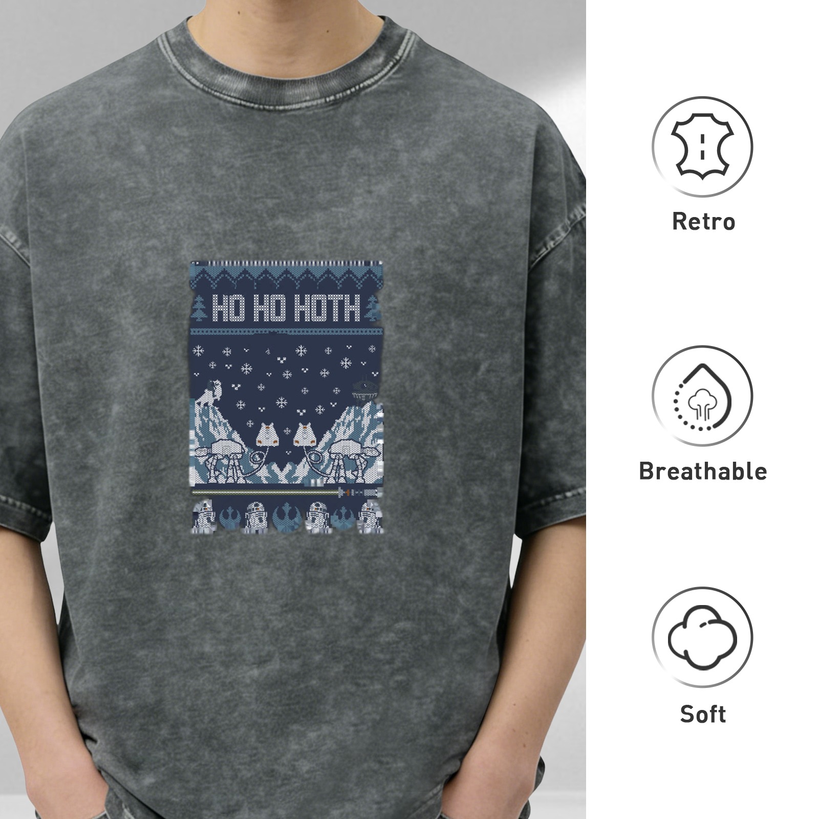 Star Wars Hoth Holiday Ugly Sweater Style T-Shirt