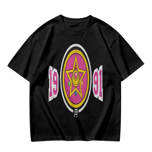 Olive Graphic T-Shirt With 1991 And Star Emblem Print