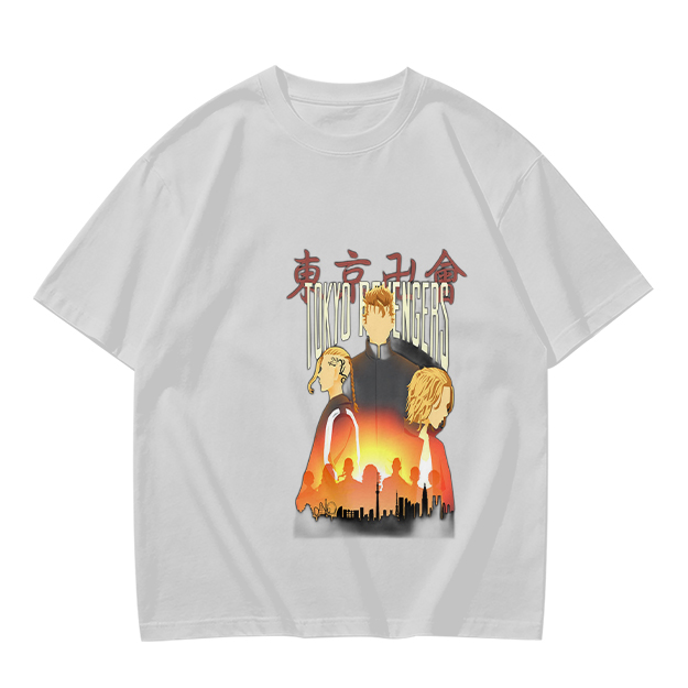 Tokyo Revengers Anime Graphic Print Olive T-Shirt