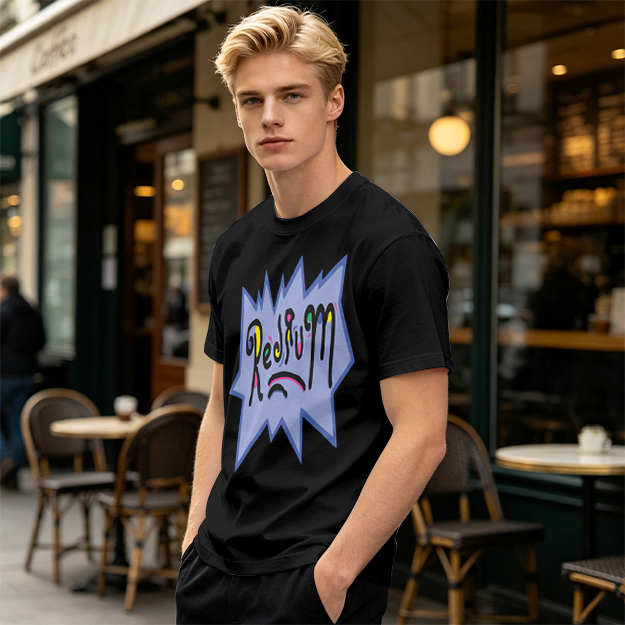 Olive Green T-Shirt With Playful Redrum Graphic Print