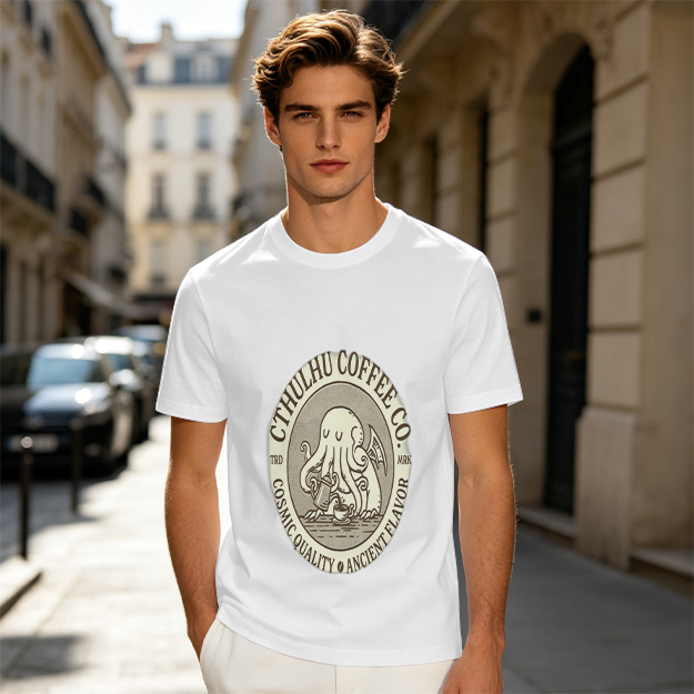 Cthulhu Coffee Co. Cosmic Flavor Graphic T-Shirt