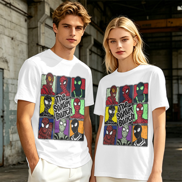 Olive T-Shirt Featuring The Spider Bunch Multiverse Character Art