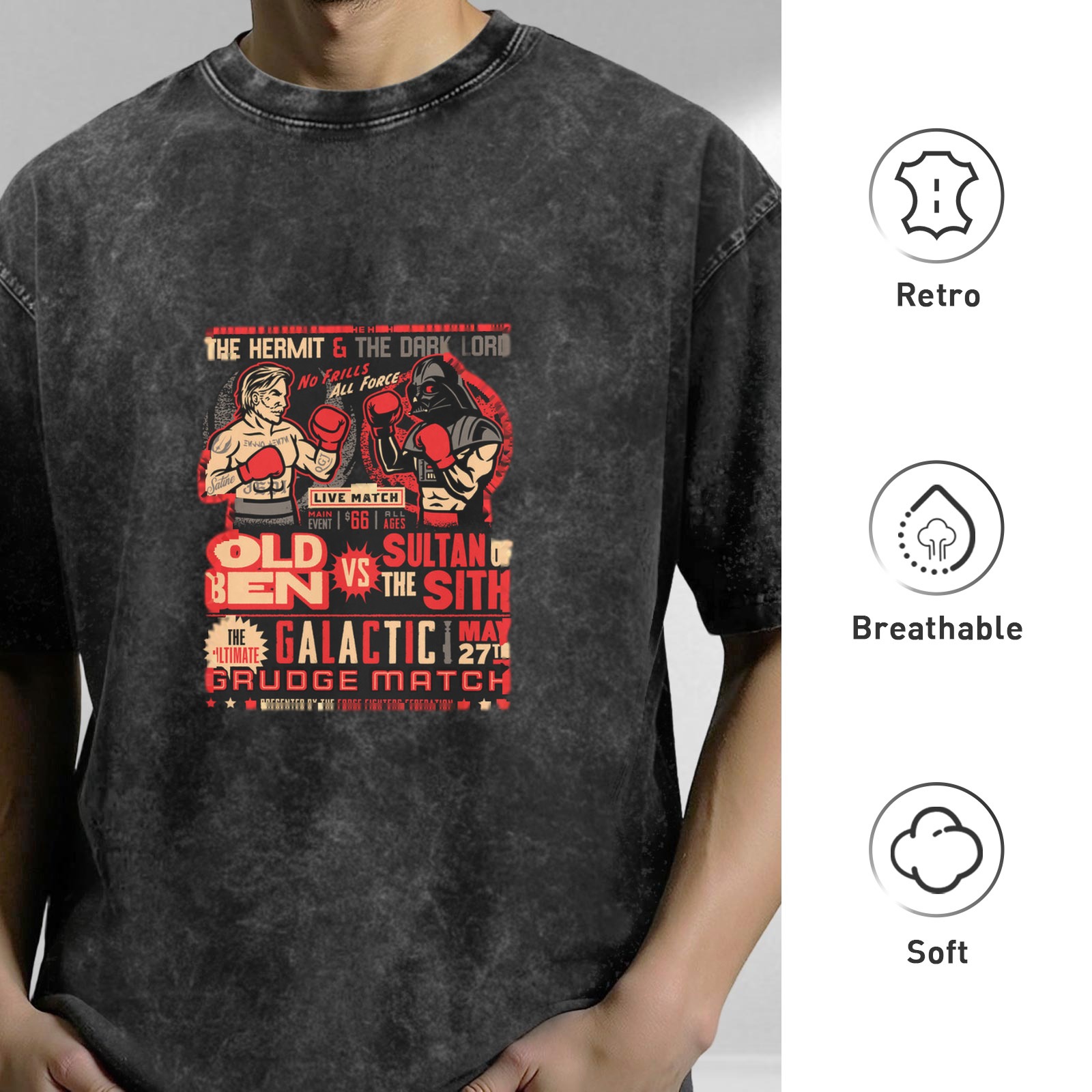 Old Ben vs Sultan of the Sith Galactic Grudge Match Vintage T-Shirt