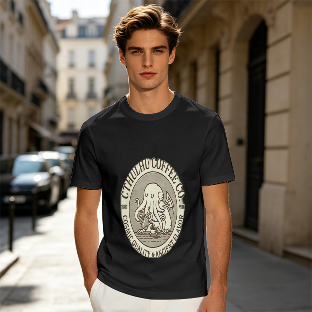 Cthulhu Coffee Co. Cosmic Flavor Graphic T-Shirt