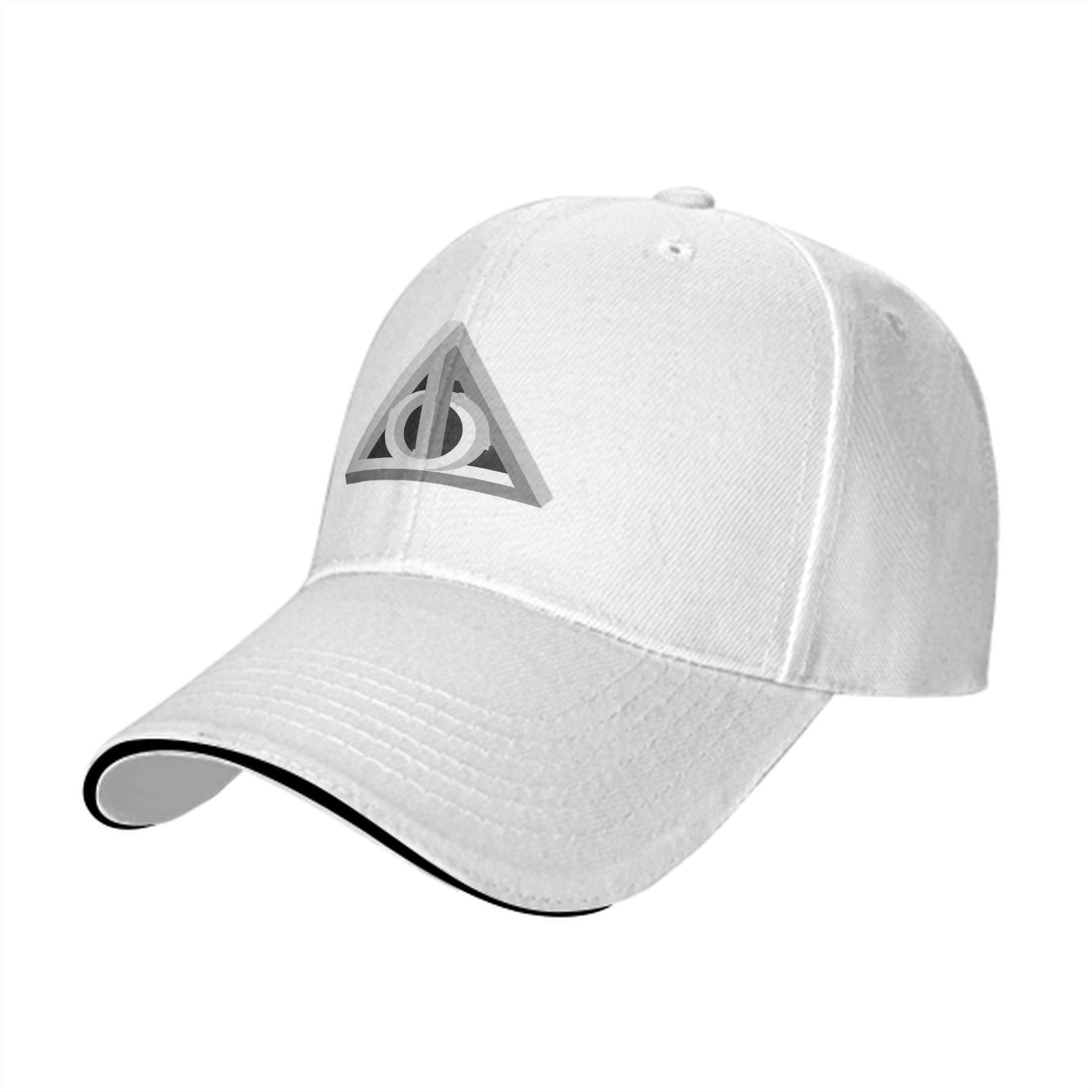 Black Baseball Cap with Deathly Hallows Symbol