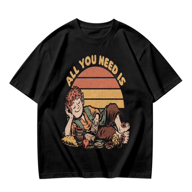 All You Need Is Hobbit Relaxing Sunset Graphic T-Shirt