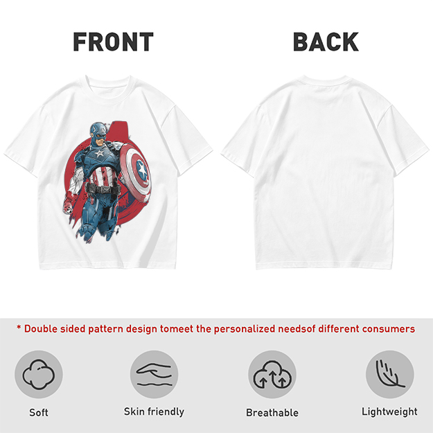 Olive T-shirt with Captain America Graphic Print