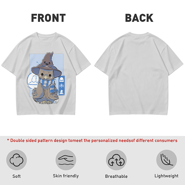 Owl in wizard hat and striped scarf graphic tee