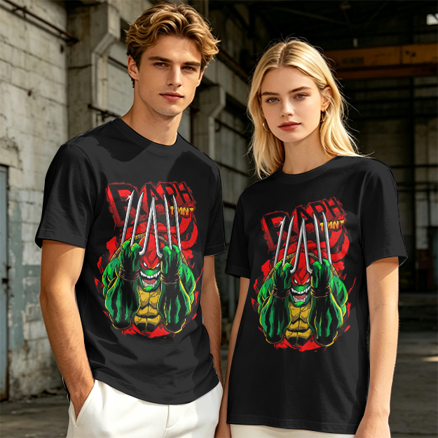 Olive Green Teenage Mutant Ninja Turtles Raphael Graphic T-Shirt