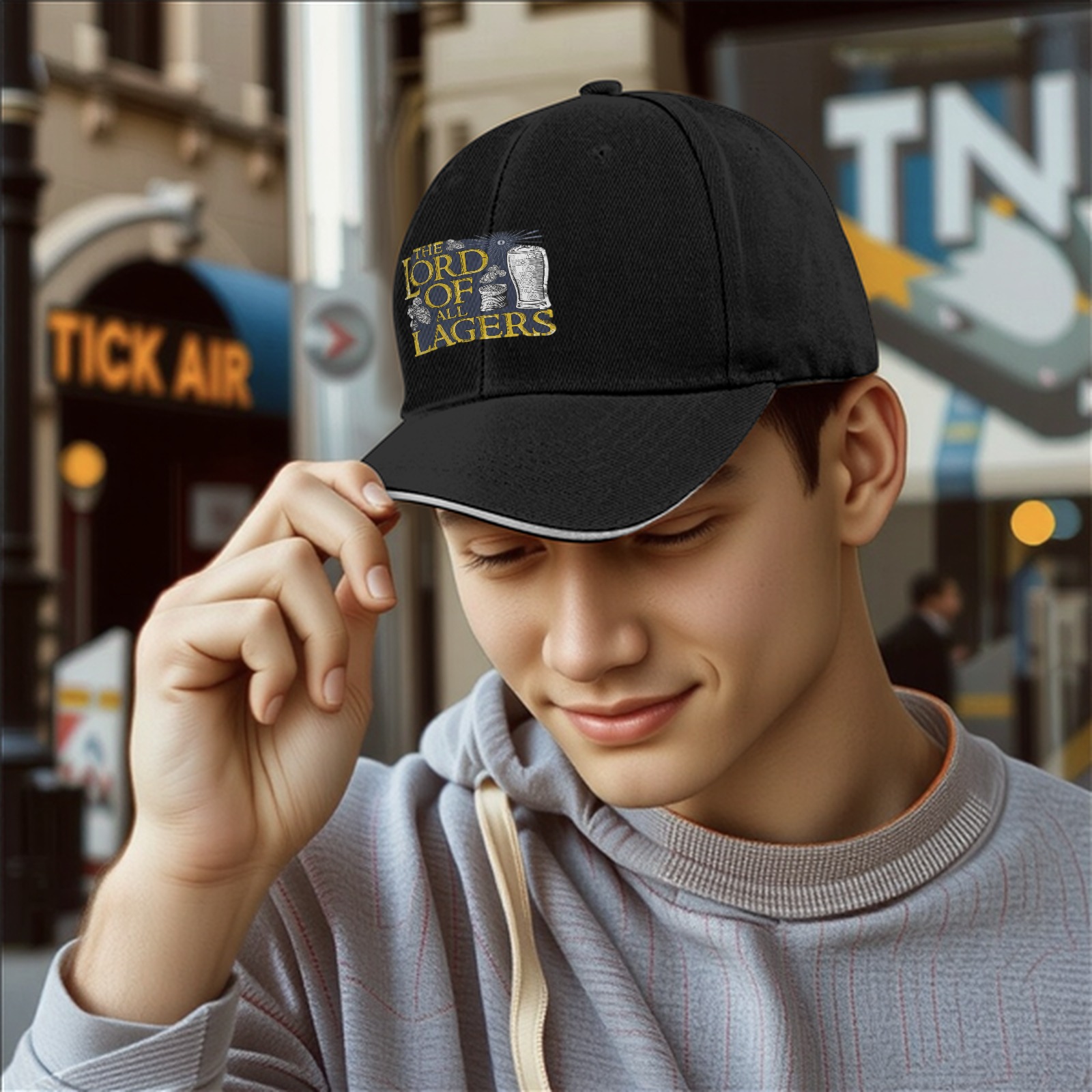 Lord Of All Lagers Black Baseball Cap