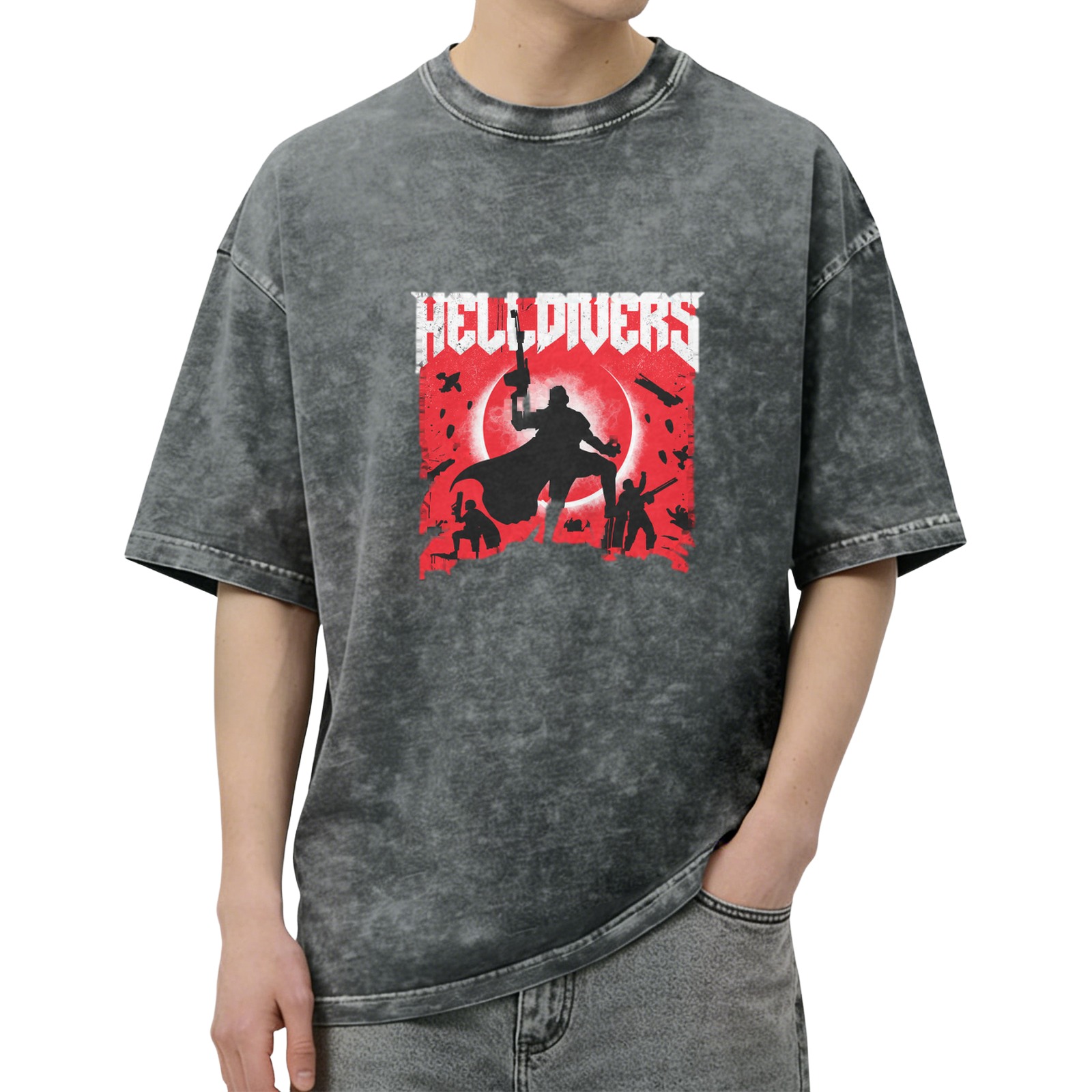 Helldivers Graphic Stonewashed T-Shirt