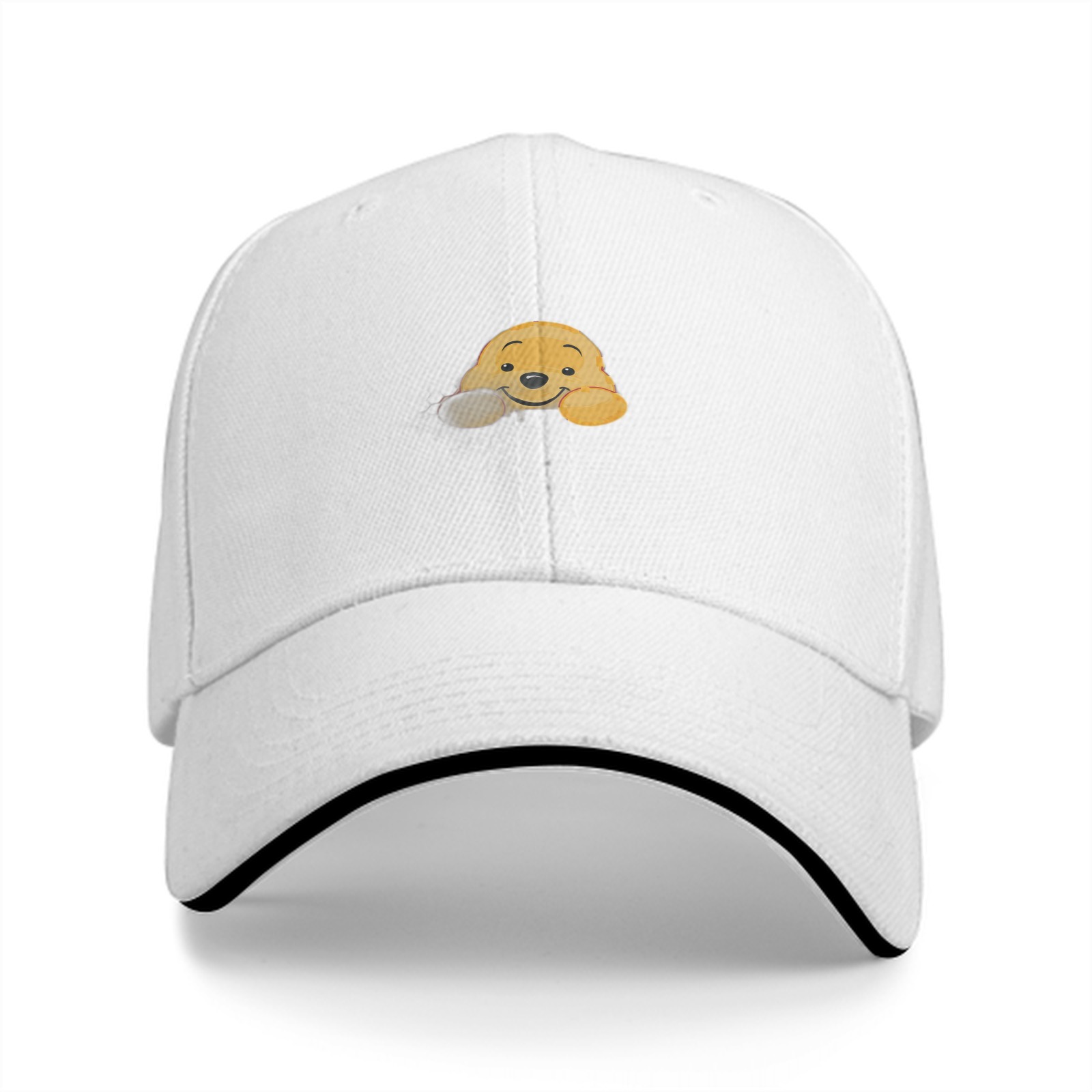 Black baseball cap with cute Winnie the Pooh graphic