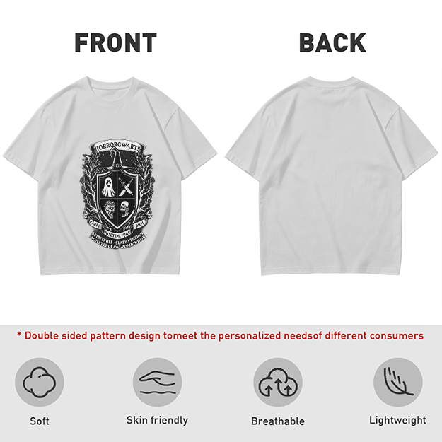 Horrorgwarts Crest Graphic Olive T-Shirt