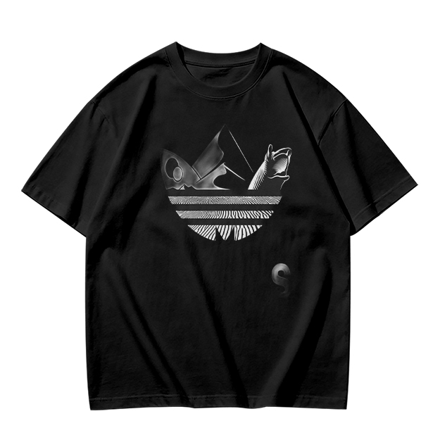 Olive T-Shirt With Abstract Graphic Print Design