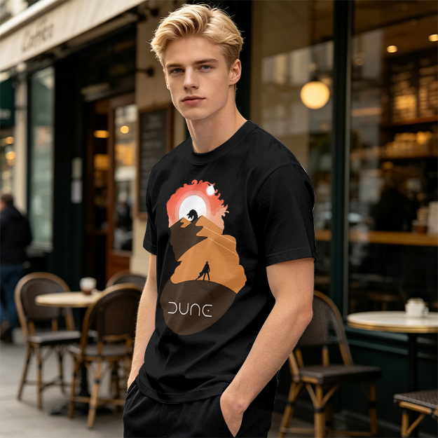 Dune Desert Planet Graphic T-Shirt for Sci-Fi Fans