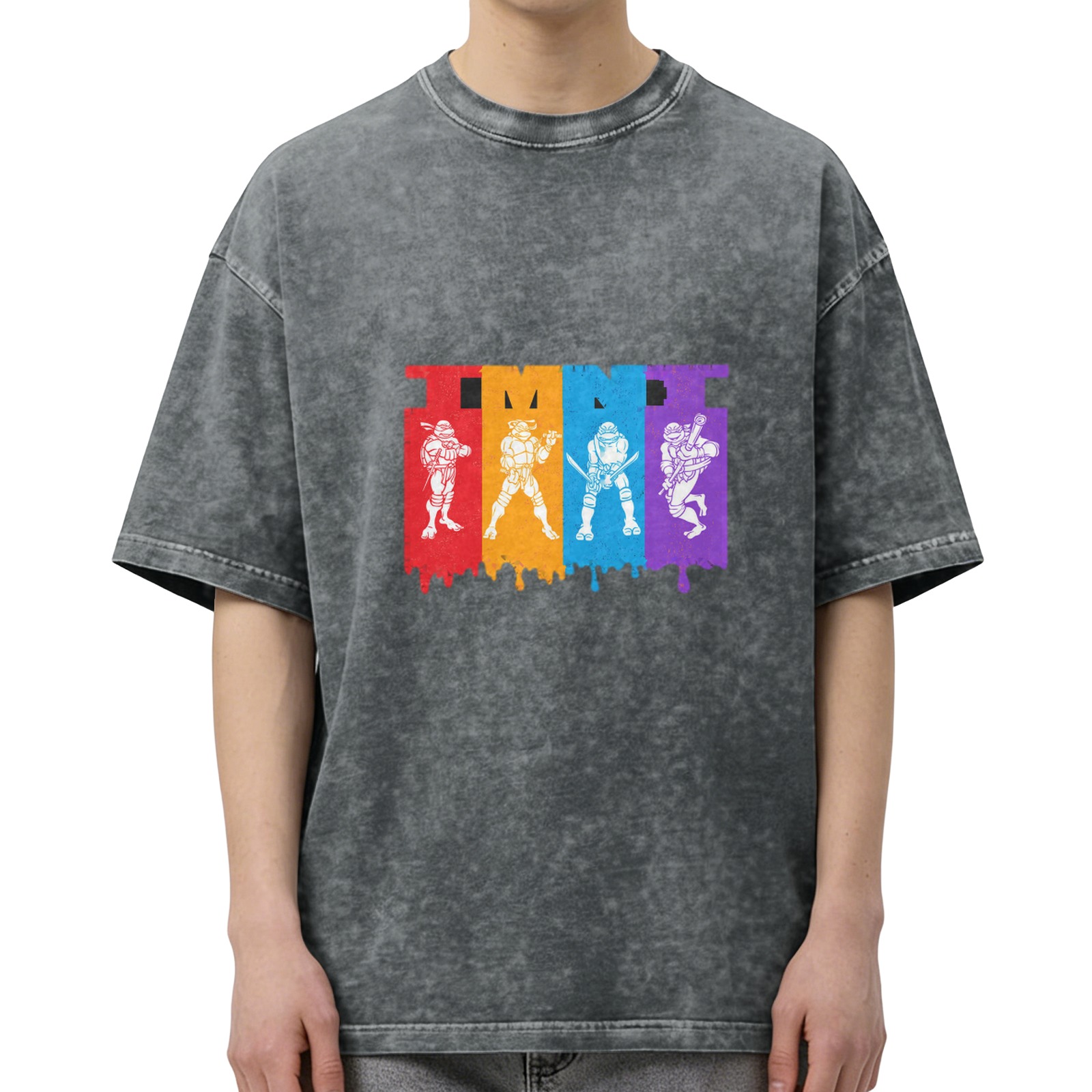 Teenage Mutant Ninja Turtles Acid Wash Graphic T-Shirt