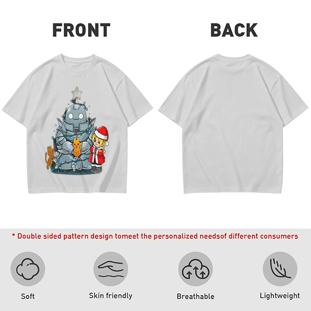 Fullmetal Alchemist Christmas Anime Graphic T-Shirt