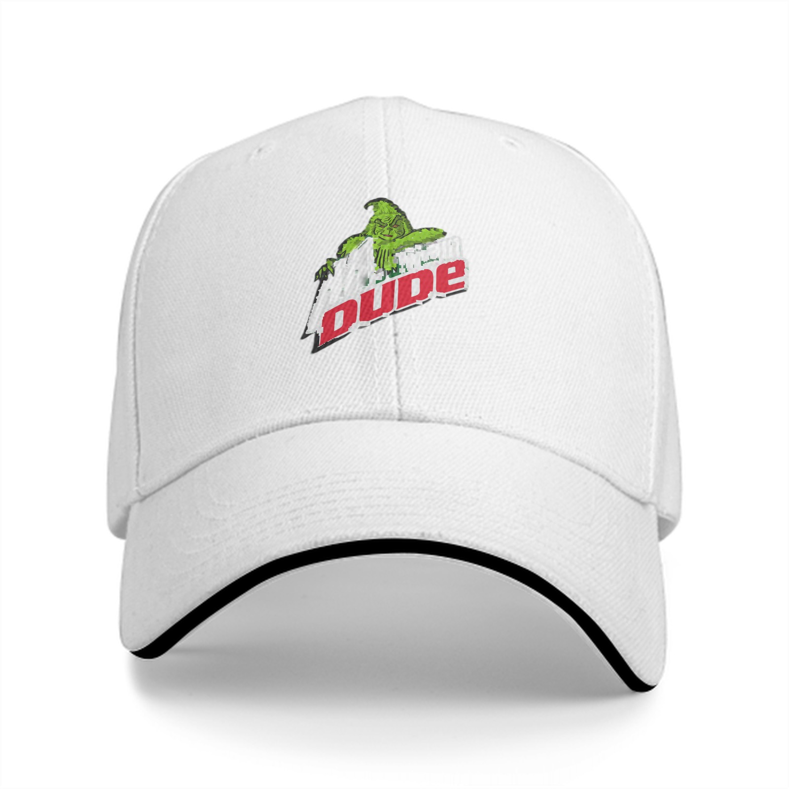 Black baseball cap with Mountain Dude graphic print