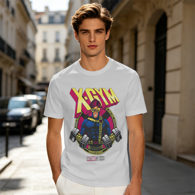 X-GYM Cyclops Superhero Graphic T-Shirt for Fitness Fans