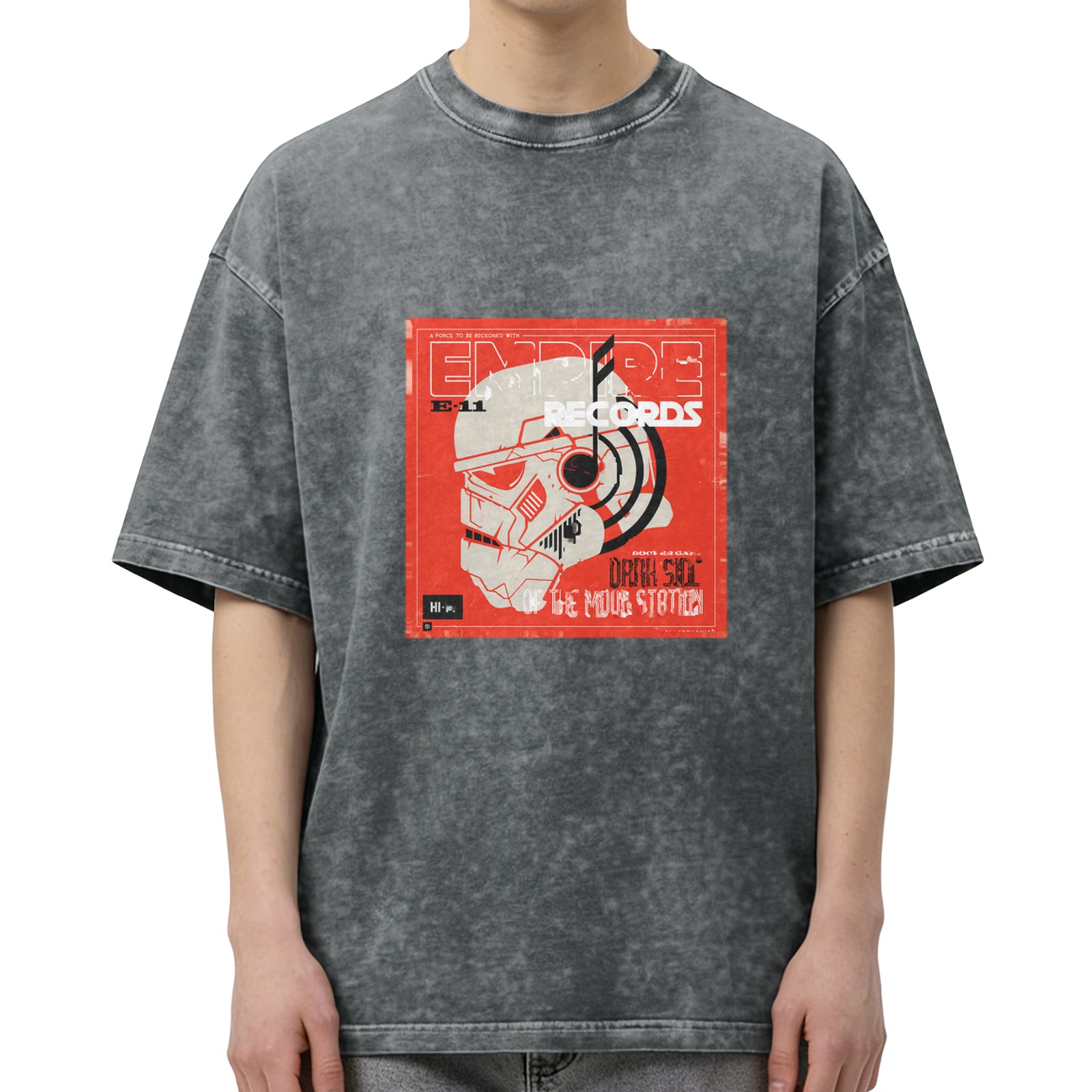 Star Wars Imperial Records Vintage Wash Graphic T-Shirt - Dark Side Music Station Design